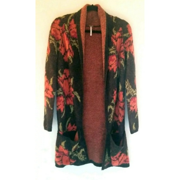 Free People Flower Power Oversized Long Cardigan - Picture 6 of 8